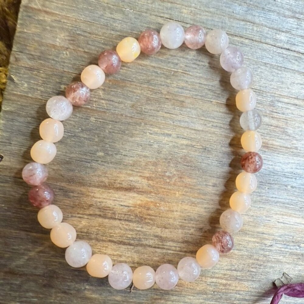 Cherry Quartz Beaded Bracelet – Love & Light